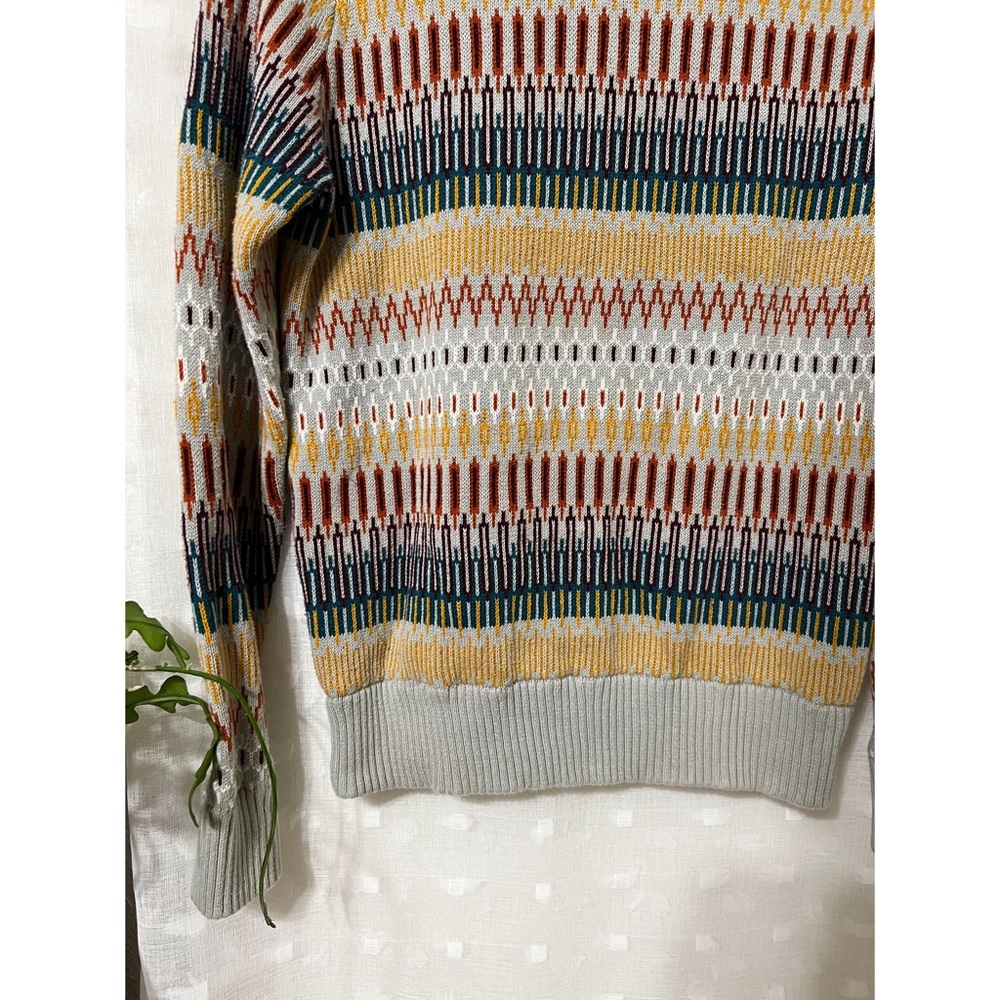 Geometric Retro Fall Colors Sweater 🍂🍁☕️ - Picture 3 of 4